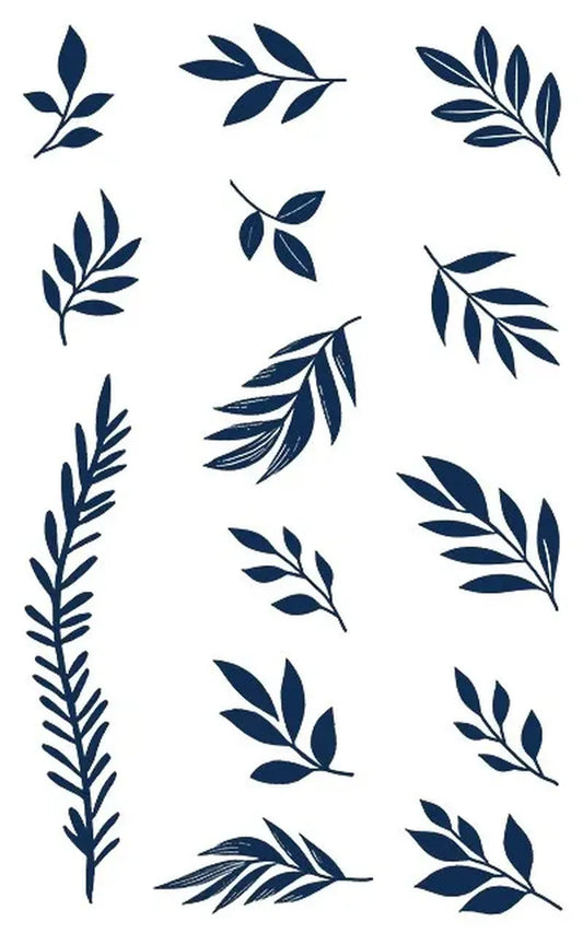 Tatouage de feuille sur le doigt