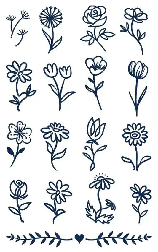 Tatouage de fleur sur le doigt