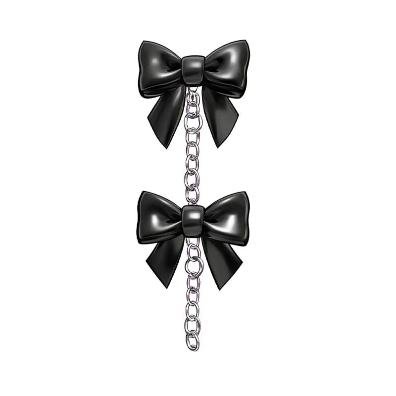 Black Bow Chain Tattoo
