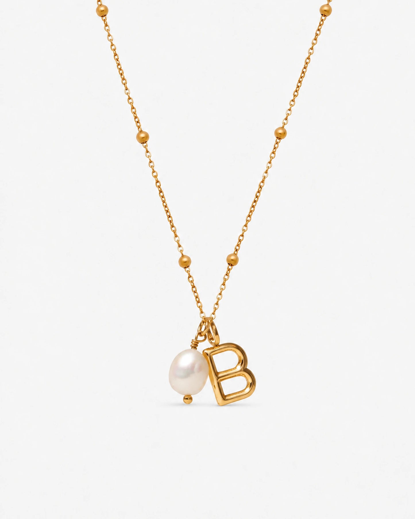 Initial & Pearl Necklace