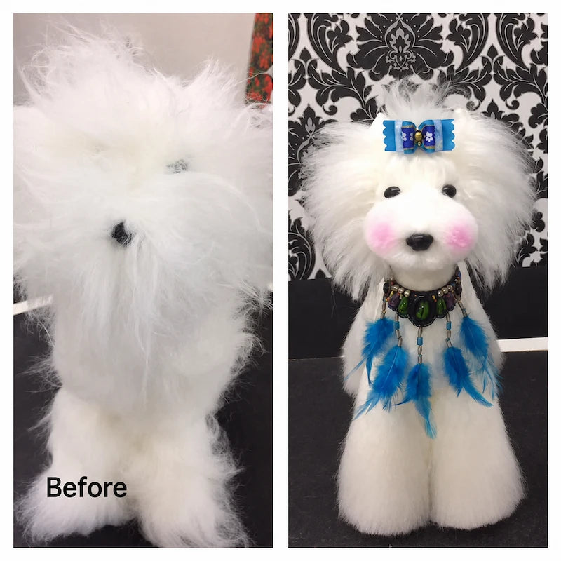 High-Density Toy Poodle Whole Body Dog Wig - Black