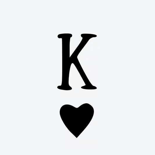 K With Heart Tattoo