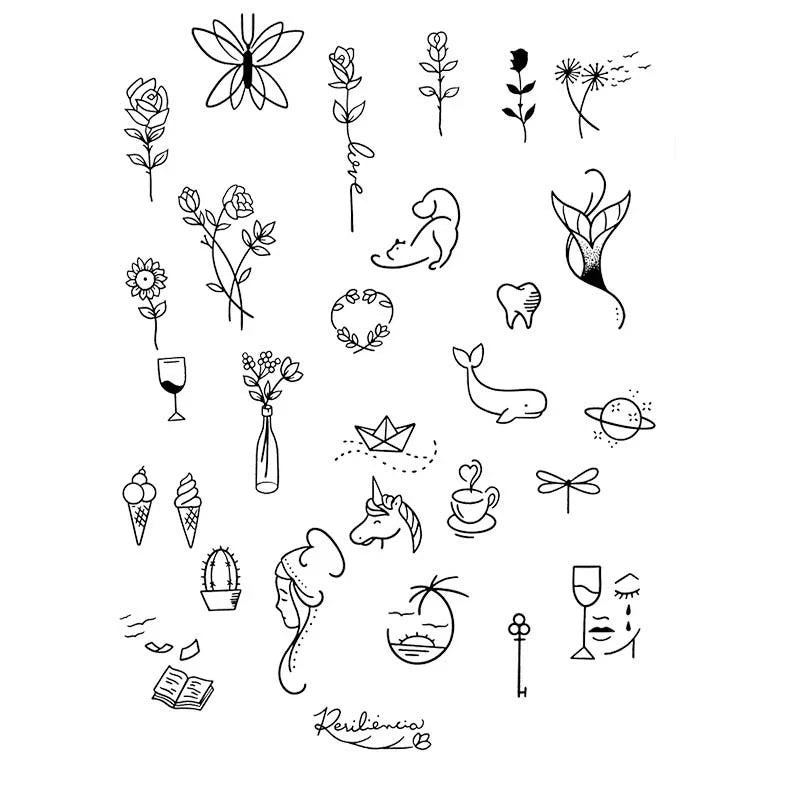 Floral Animal Series Tattoo
