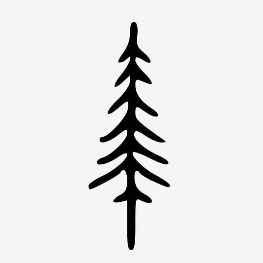 Pine Tree Silhouette Tattoo