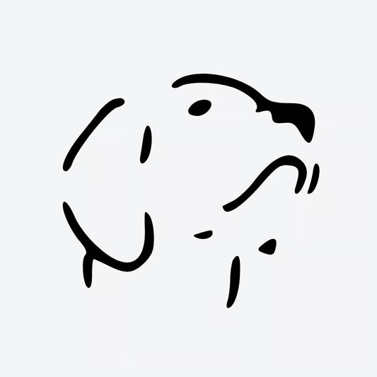 Line Art Dog Tattoo