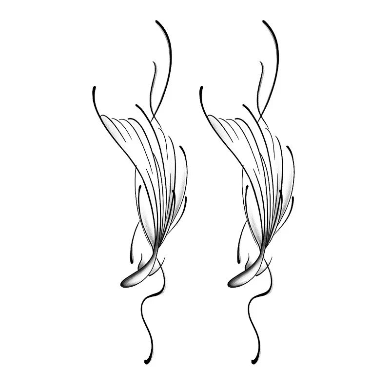 Fluid Floral Design Tattoo