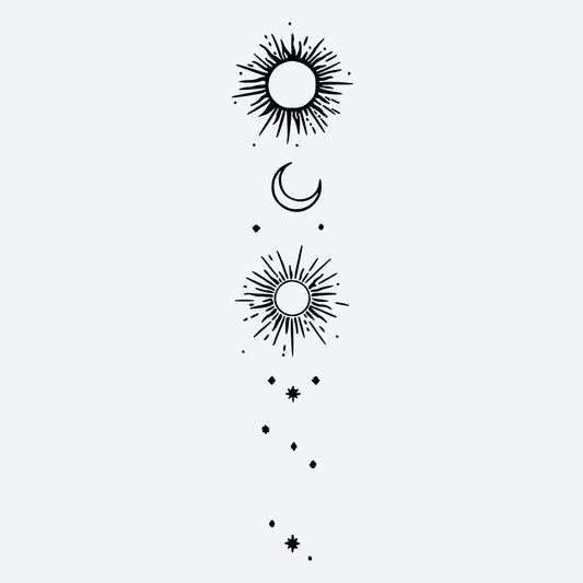 Sun Moon Stars Tattoo