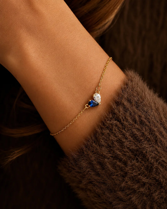 Heart Birthstone Bracelet