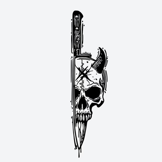 Skull Knife Tattoo