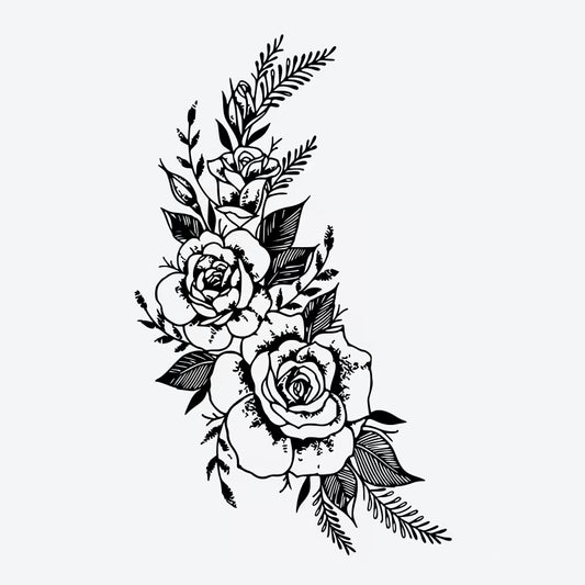 Rose Floral Arrangement Tattoo