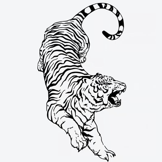 Jumping Tiger Tattoo