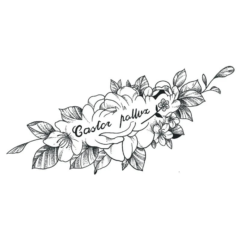 Floral Script Tattoo