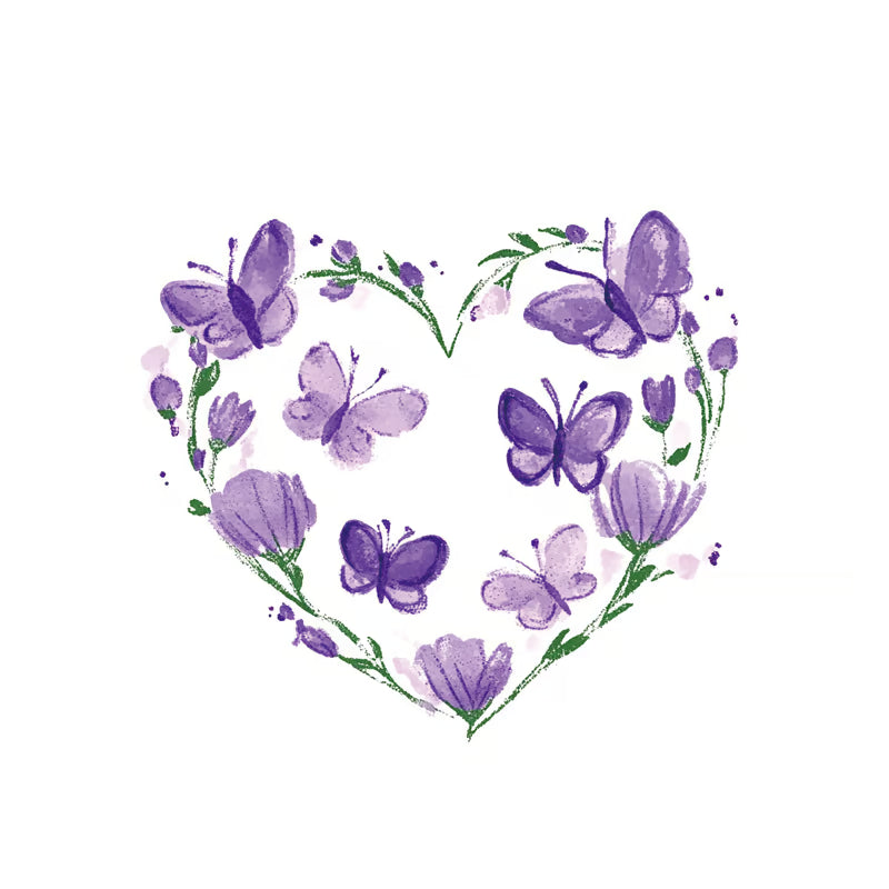 Butterfly Flower Heart Tattoo