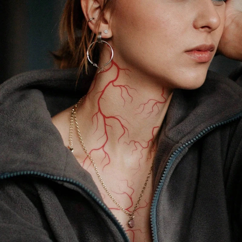 Red Veins Tattoo