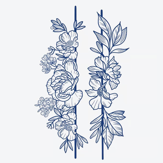 Floral Symmetry Tattoo