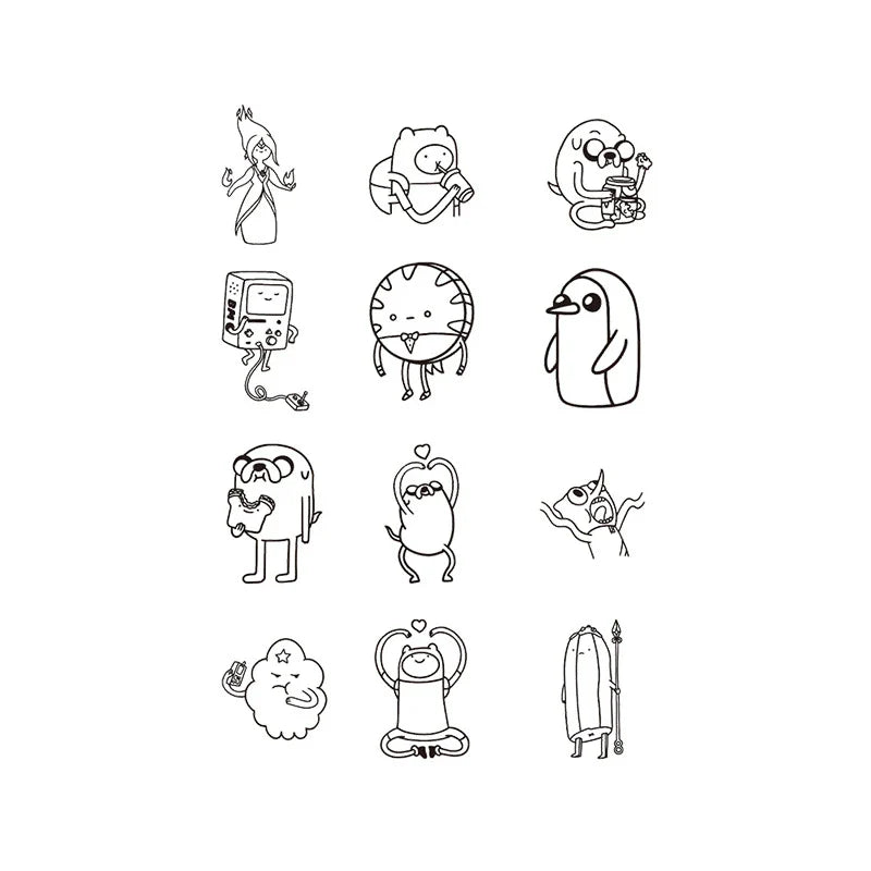 Adventure Time Characters Tattoo