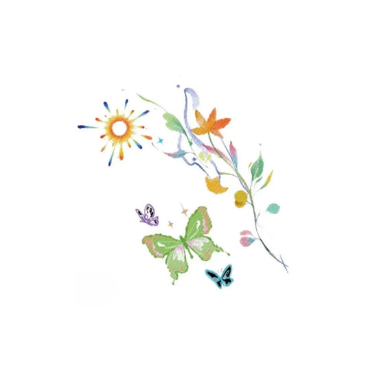 Tatouage papillon solaire