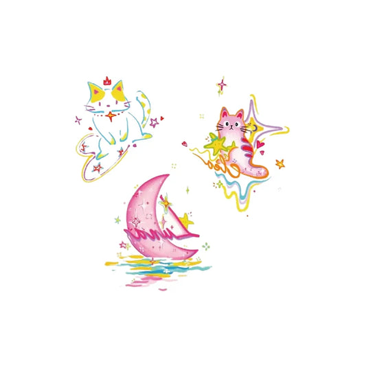 Tatouage de chaton enjoué