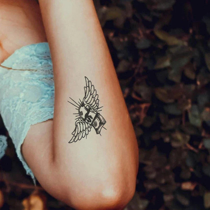Winged Money Tattoo