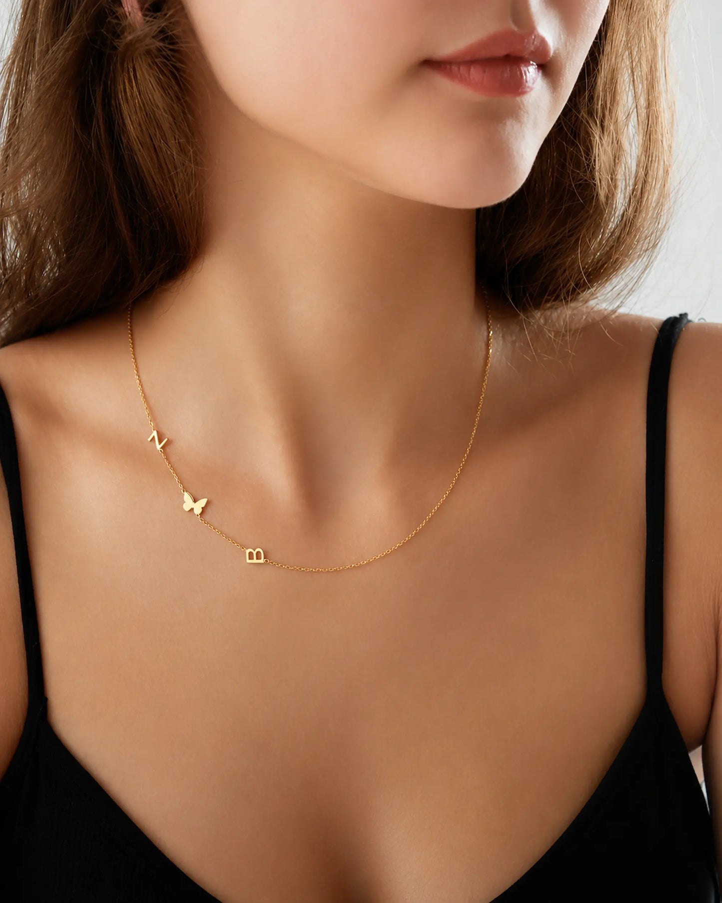 Sideway Initial Necklace