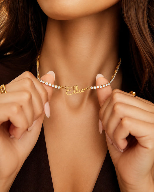 Signature Name Tennis Necklace