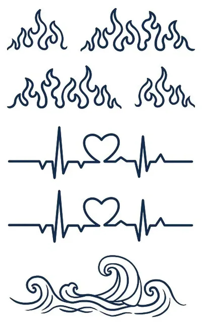 Heartbeat Finger Tattoo