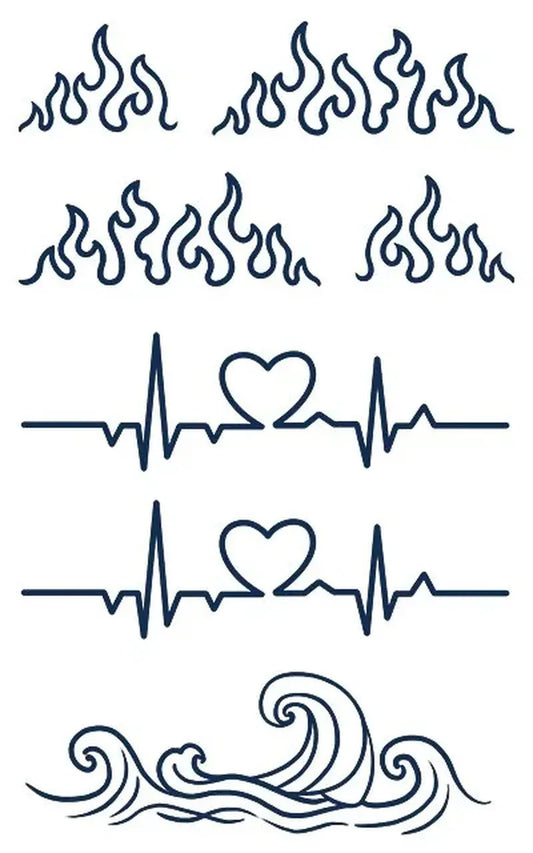 Heartbeat Finger Tattoo