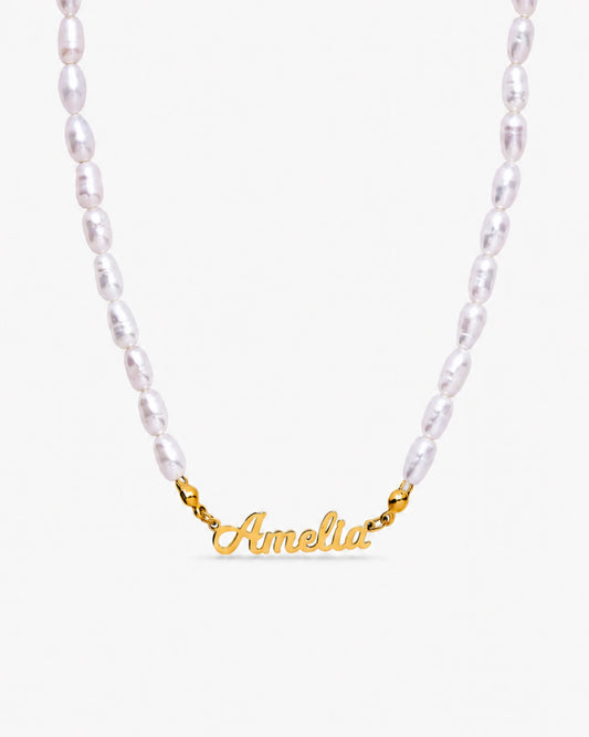 Freshwater Pearl Name Necklace