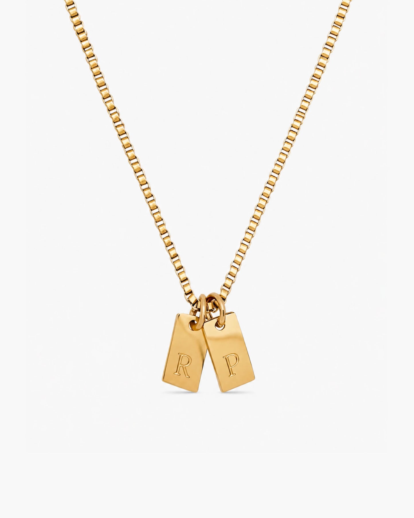 Tag Initial Necklace
