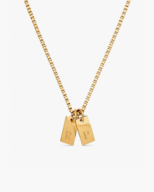 Tag Initial Necklace