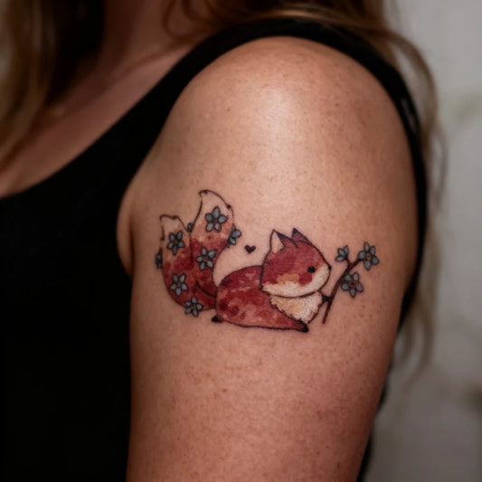 Amber Squirrel Tattoo