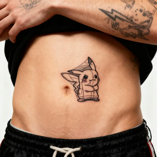 Angry Pikachu Tattoo