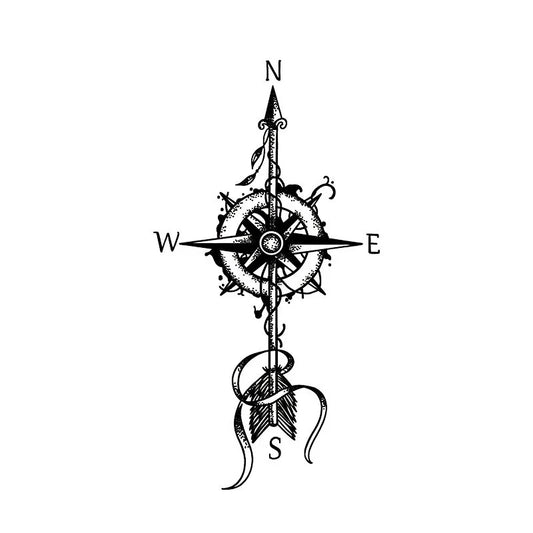 Compass Arrow Tattoo