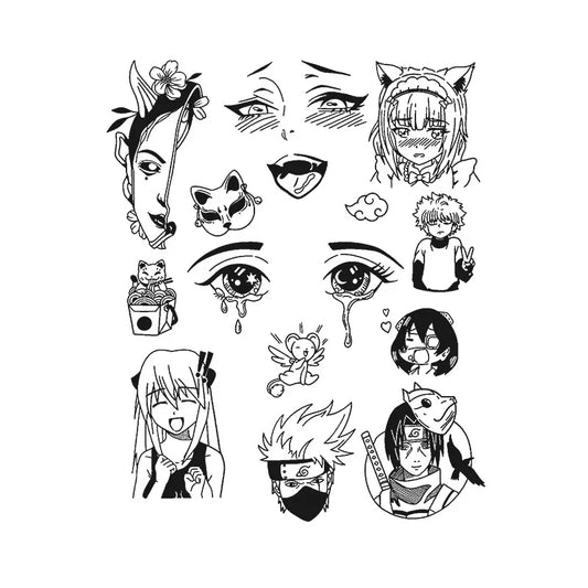 Anime Face Series Tattoo