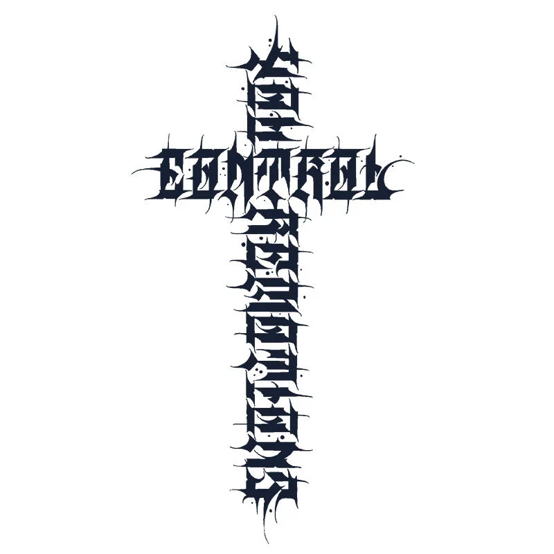 Cross Calligraphy Tattoo