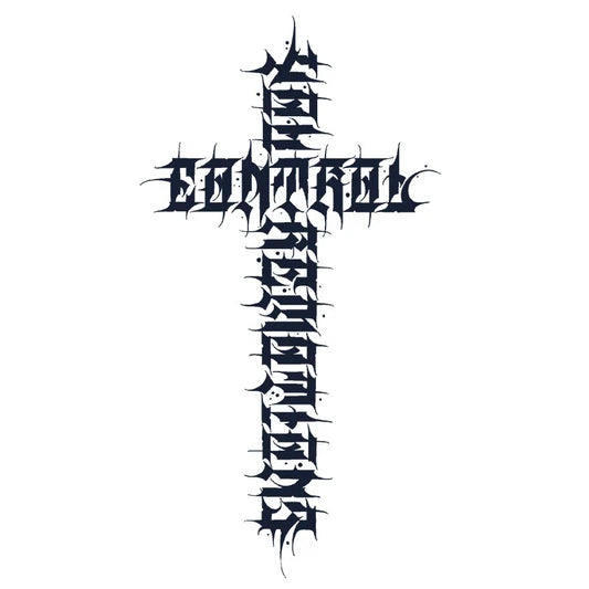 Cross Calligraphy Tattoo