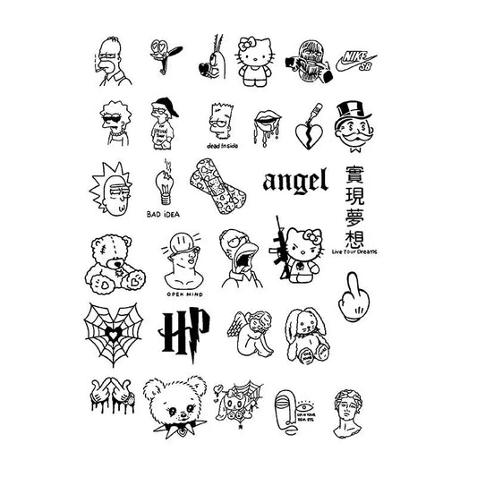 Eclectic Cartoon Series Tattoo