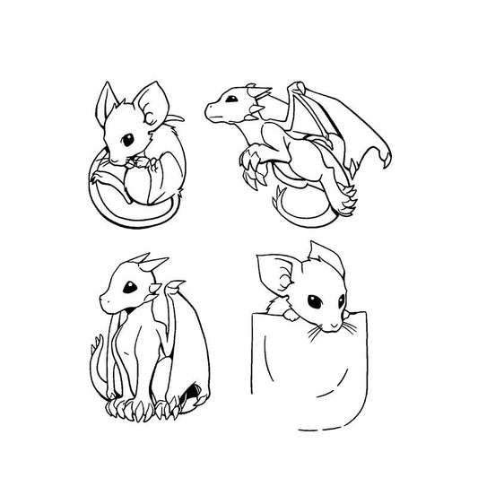 Mouse Dragon Series Tattoo