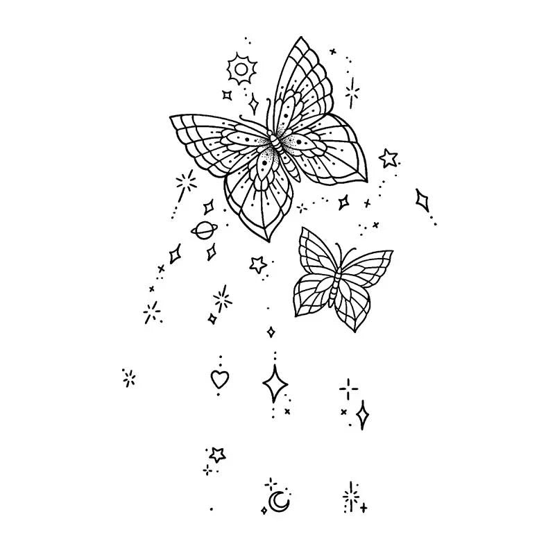 Butterfly Celestial Tattoo