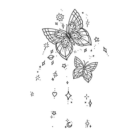Butterfly Celestial Tattoo