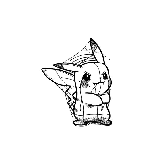 Angry Pikachu Tattoo