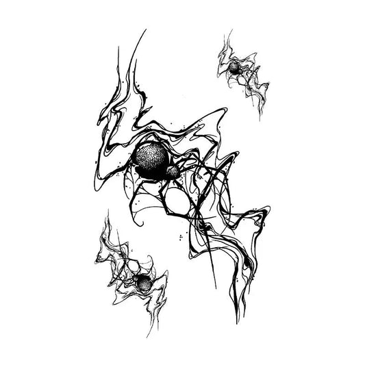 Abstract Sphere Line Tattoo
