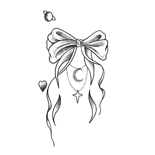 Bow Moon Star Tattoo