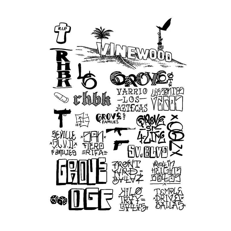 Graffiti Style Lettering Tattoo