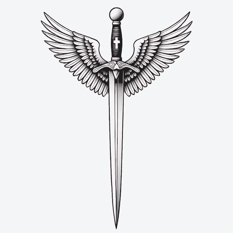 Winged Sword Tattoo