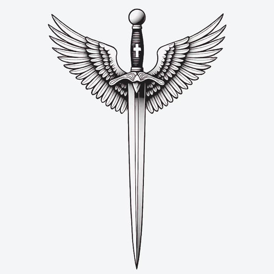 Winged Sword Tattoo