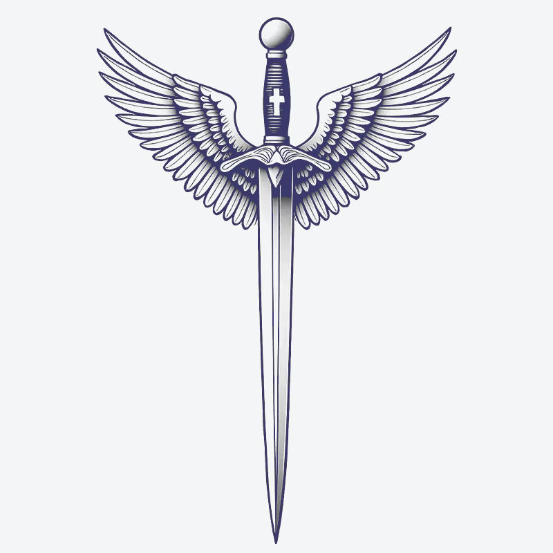Winged Sword Tattoo