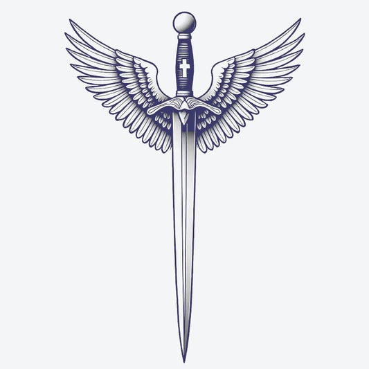 Winged Sword Tattoo