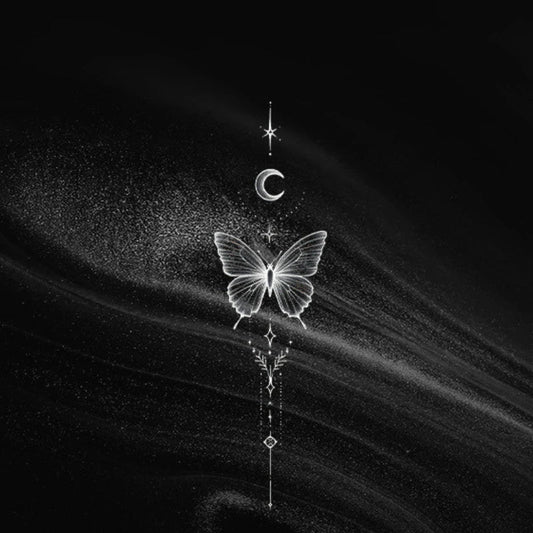 Butterfly Moon Star Tattoo