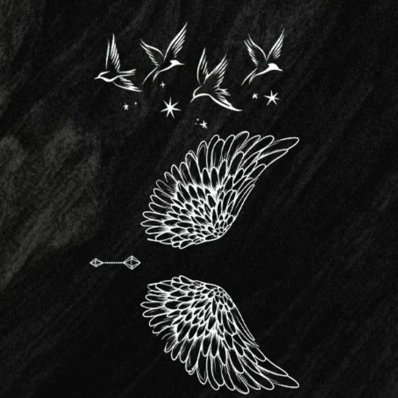 Birds Wings Stars Tattoo